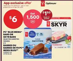 Independent City Market PC BLUE MENU BARS OR SKYR BARS, 6'S offer
