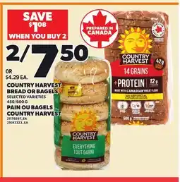 Independent City Market COUNTRY HARVEST BREAD OR BAGELS, 450/600 G offer