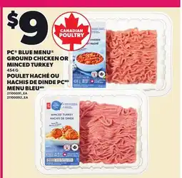Independent City Market PC BLUE MENU GROUND CHICKEN OR MINCED TURKEY offer