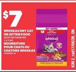 Independent City Market WHISKAS DRY CAT OR KITTEN FOOD, 1.5/2 KG offer