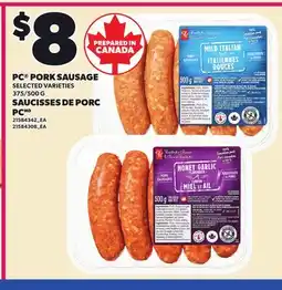 Independent City Market PC PORK SAUSAGE, 375/500 G offer