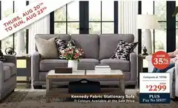 La Z Boy Kennedy Fabric Stationary Sofa offer
