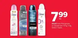 Rexall DOVE Anti-Perspirant or Deodorant offer