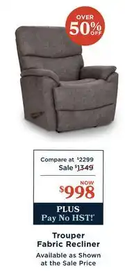 La Z Boy Trooper Fabric Recliner offer