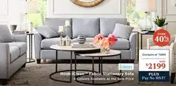 La Z Boy Noah IClean Fabric Stationary Sofa offer