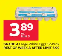 Rexall GRADE A Large White Eggs 12-Pack offer