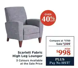 La Z Boy Scarlett Fabric High Leg Lounger offer
