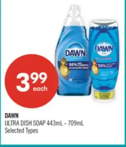 Shoppers Drug Mart DAWN ULTRA DISH SOAP 443mL - 709mL offer