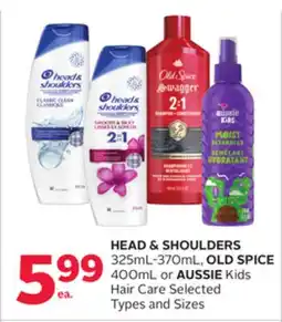 Rexall HEAD & SHOULDERS 325ml-370mL, OLD SPICE 400ml or AUSSIE Kids Hair Care offer