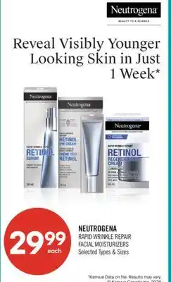 Shoppers Drug Mart NEUTROGENA RAPID WRINKLE REPAIR FACIAL MOISTURIZERS offer