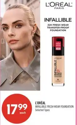 Shoppers Drug Mart L'ORÉAL INFALLIBLE FRESH WEAR FOUNDATION offer