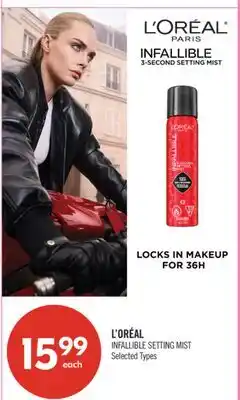 Shoppers Drug Mart L'ORÉAL INFALLIBLE SETTING MIST offer
