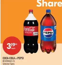 Shoppers Drug Mart COCA-COLA or PEPSI BEVERAGES offer