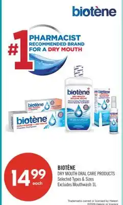 Shoppers Drug Mart BIOTÈNE DRY MOUTH ORAL CARE PRODUCTS offer