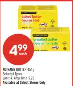 Shoppers Drug Mart NO NAME BUTTER offer