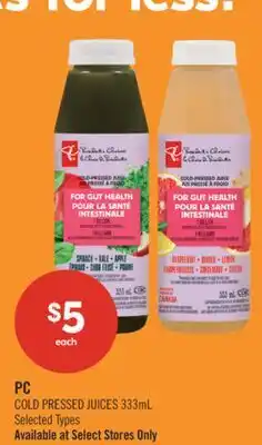 Shoppers Drug Mart PC COLD PRESSED JUICES offer