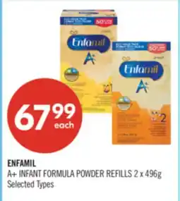 Shoppers Drug Mart ENFAMIL A+ INFANT FORMULA POWDER REFILLS offer
