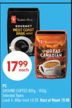 Shoppers Drug Mart PC GROUND COFFEE offer