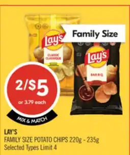 Shoppers Drug Mart LAY'S FAMILY SIZE POTATO CHIPS offer