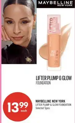 Shoppers Drug Mart MAYBELLINE NEW YORK LIFTER PLUM & GLOW FOUNDATION offer