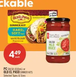 Shoppers Drug Mart PC SALSA (650ml) or OLD EL PASO DINNER KITS offer