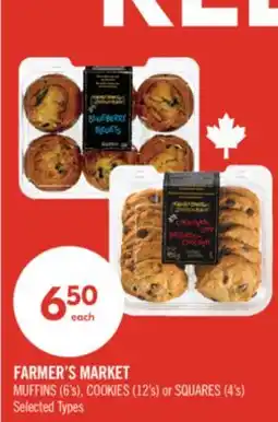 Shoppers Drug Mart FARMER'S MARKET MUFFINS (6's), COOKIES (12's) or SQUARES (4's) offer