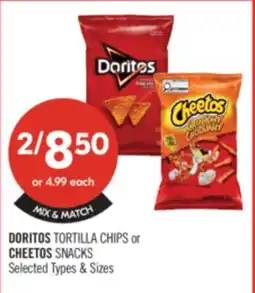 Shoppers Drug Mart DORITOS TORTILLA CHIPS or CHEETOS SNACKS offer