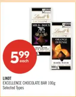 Shoppers Drug Mart LINDT EXCELLENCE CHOCOLATE BAR offer