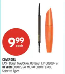 Shoppers Drug Mart COVERGIRL LASH BLAST MASCARA, OUTLAST LIP COLOUR or REVLON COLORSTAY MICRO BROW PENCIL offer