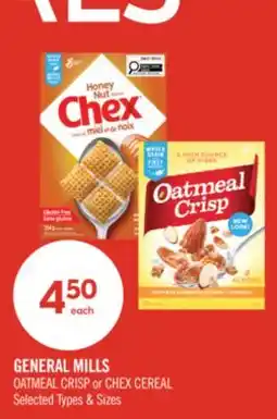 Shoppers Drug Mart GENERAL MILLS OATMEAL CRISP or CHEX CEREAL offer