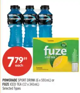 Shoppers Drug Mart POWERADE SPORT DRINK (6 x 591mL) or FUZE ICED TEA (12 x 341mL) offer