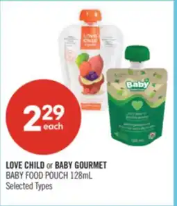 Shoppers Drug Mart LOVE CHILD or BABY GOURMET BABY FOOD POUCH offer