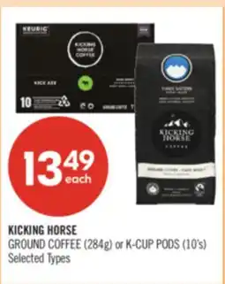 Shoppers Drug Mart KICKING HORSE GROUND COFFEE (284g) or K-CUP PODS (10's) offer