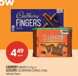 Shoppers Drug Mart CADBURY FINGERS (114g) or LECLERC CÉLÉBRATION COOKIES (240g) offer
