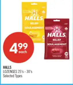 Shoppers Drug Mart HALLS LOZENGES offer