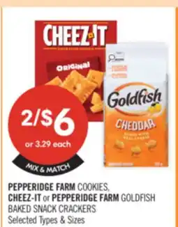 Shoppers Drug Mart PEPPERIDGE FARM COOKIES, CHEEZ-IT or PEPPERIDGE FARM GOLDFISH BAKED SNACK CRACKERS offer