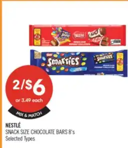 Shoppers Drug Mart NESTLÉ SNACK SIZE CHOCOLATE BARS offer