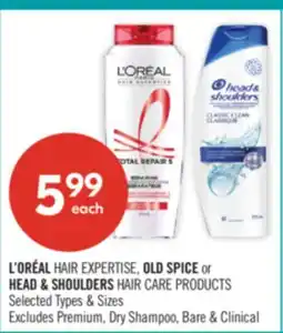 Shoppers Drug Mart L'ORÉAL HAIR EXPERTISE, OLD SPICE or HEAD & SHOULDERS HAIR CARE PRODUCTS offer