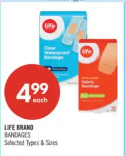 Shoppers Drug Mart LIFE BRAND BANDAGES offer