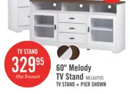 The Brick Melody 60 TV Stand with Storage and Cable Management for TVs up to 65- White offer