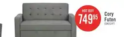 The Brick Cory 59 Velvet Fabric Klik Klak Futon with Tufting - Grey offer