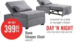 The Brick Dune 43.75 Fabric Convertible Sleeper Chair with Tufted Cushions - Grey offer