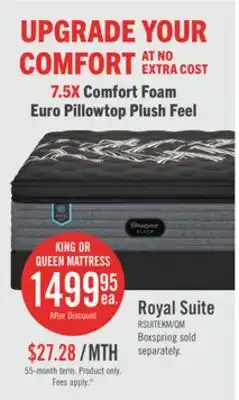 The Brick Beautyrest Black Hotel Royal Suite Euro Pillowtop Plush King Mattress offer