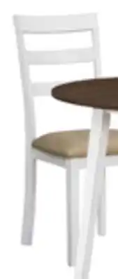 The Brick Bryn Dining Chair with Fabric Seat, Ladder-Back – White offer