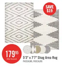 The Brick Pascal Multi-Colour Shag Area Rug - 5'3 x 7'7 offer