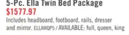 The Brick 5-Pc. Ella Twin Bed Package offer