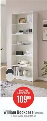 The Brick William 31.5 6-Shelf Bookcase - White offer