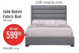 The Brick Jade Queen Fabric Bed offer
