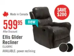 The Brick Ellis 32 Faux Leather Glider Reclining Chair – Grey offer