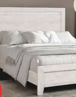 The Brick Arbor Panel Bed, Driftwood White - Queen Size offer
